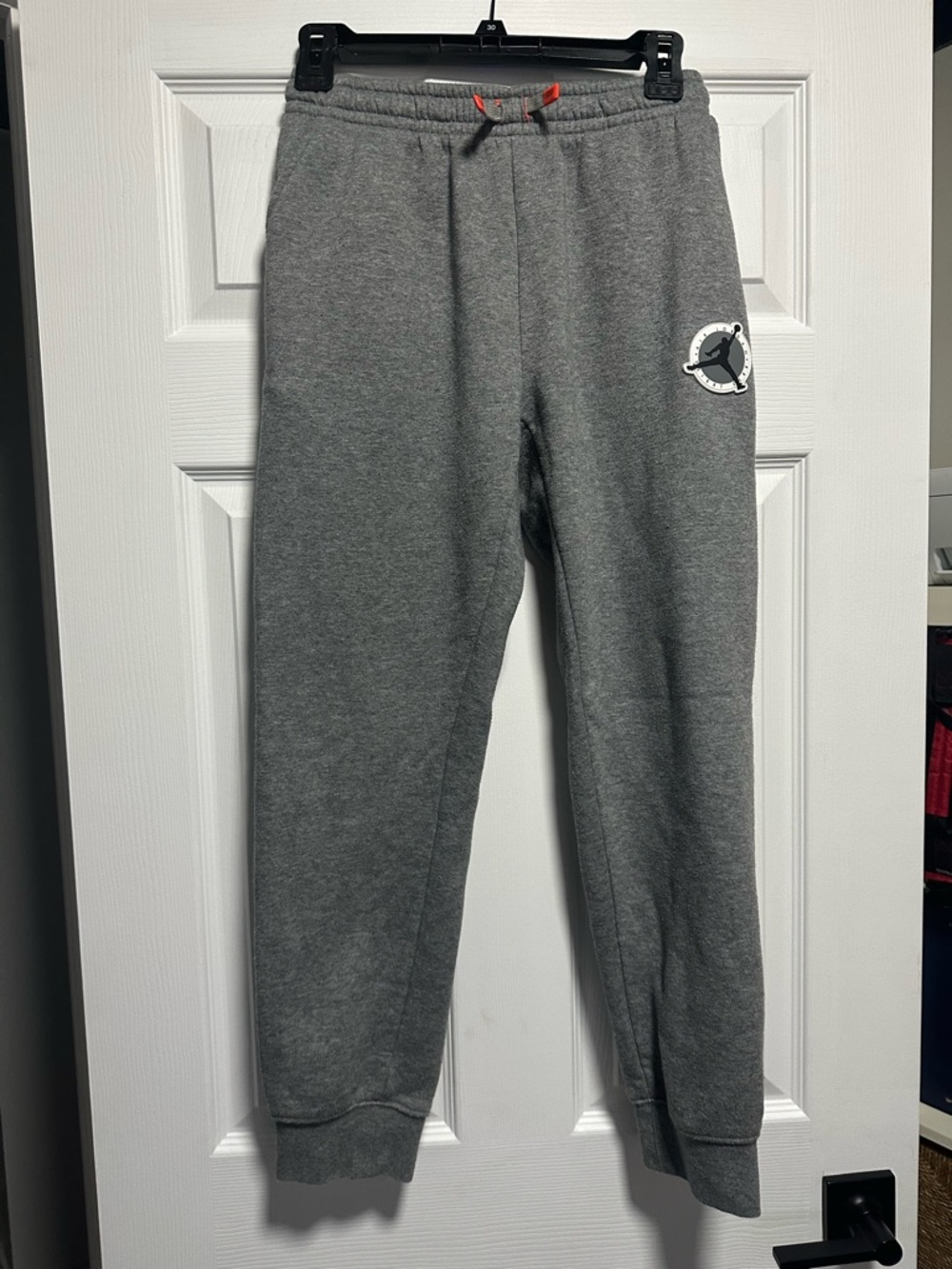 Gray Kids Jordan Jogger Sweatpants with Logo